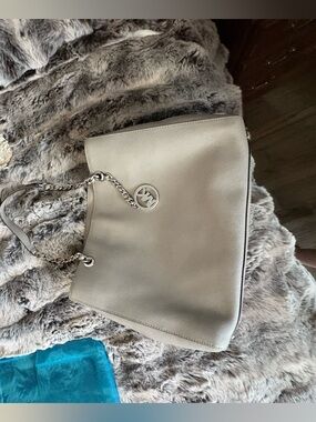 Michael Kors Beige Chain-Handle Tote